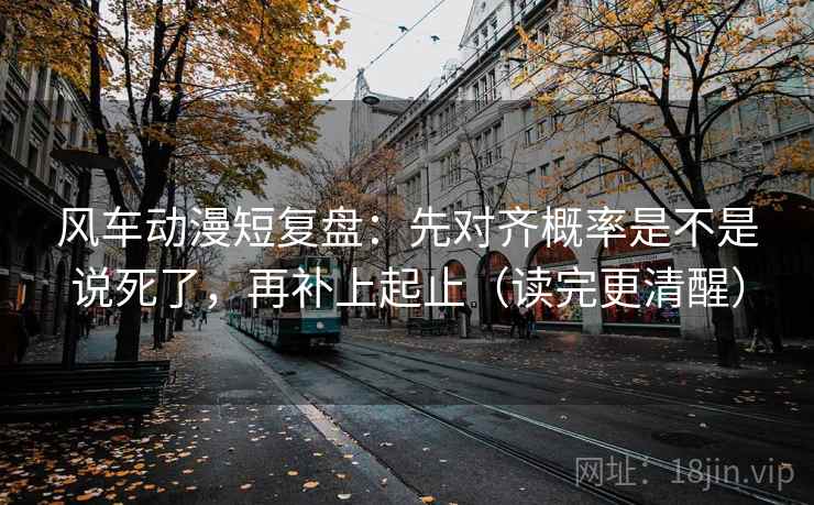 风车动漫短复盘：先对齐概率是不是说死了，再补上起止（读完更清醒）