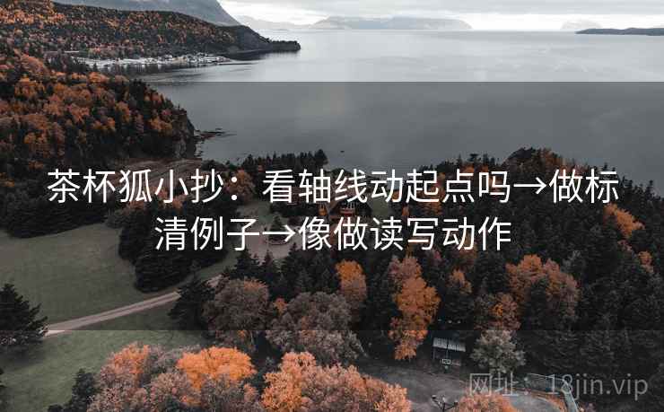 茶杯狐小抄：看轴线动起点吗→做标清例子→像做读写动作